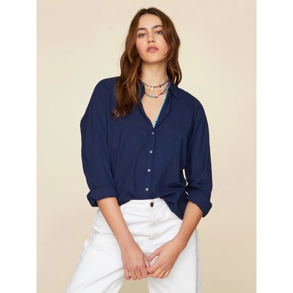XiRENA Tops - XiRENA Navy Beau Shirt